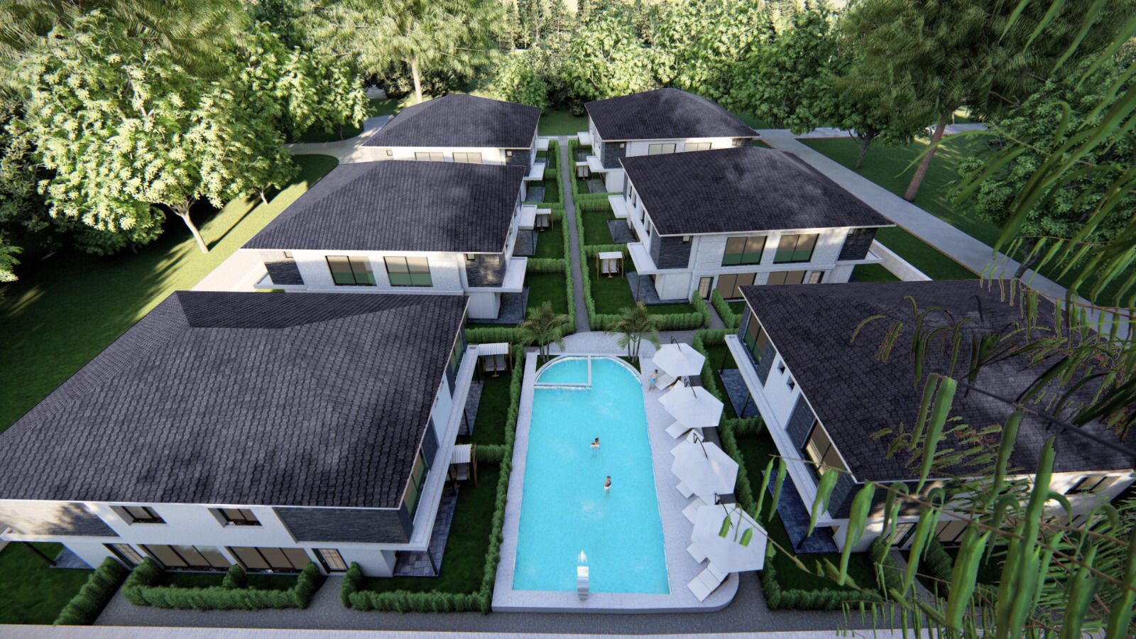 Site İçerisinde Havuzlu 3+1 Dubleks Villa Ref.Kodu:6566