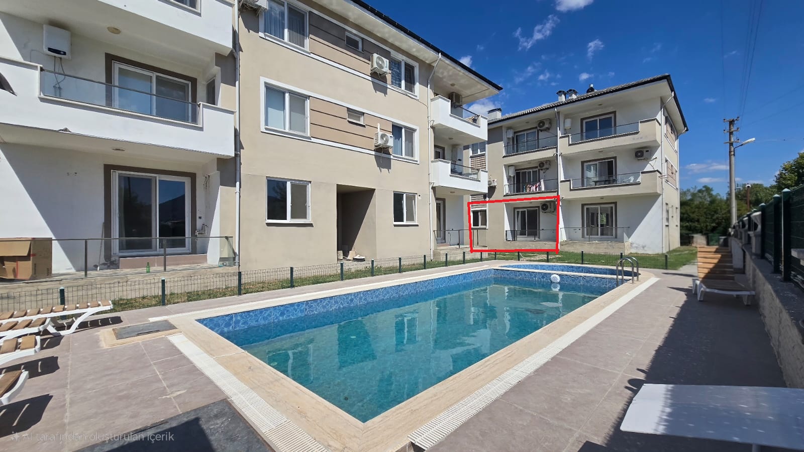 Kiralık 1+1 Daire – Dalaman Söğütlüyurt’ta Havuzlu Site İçinde!