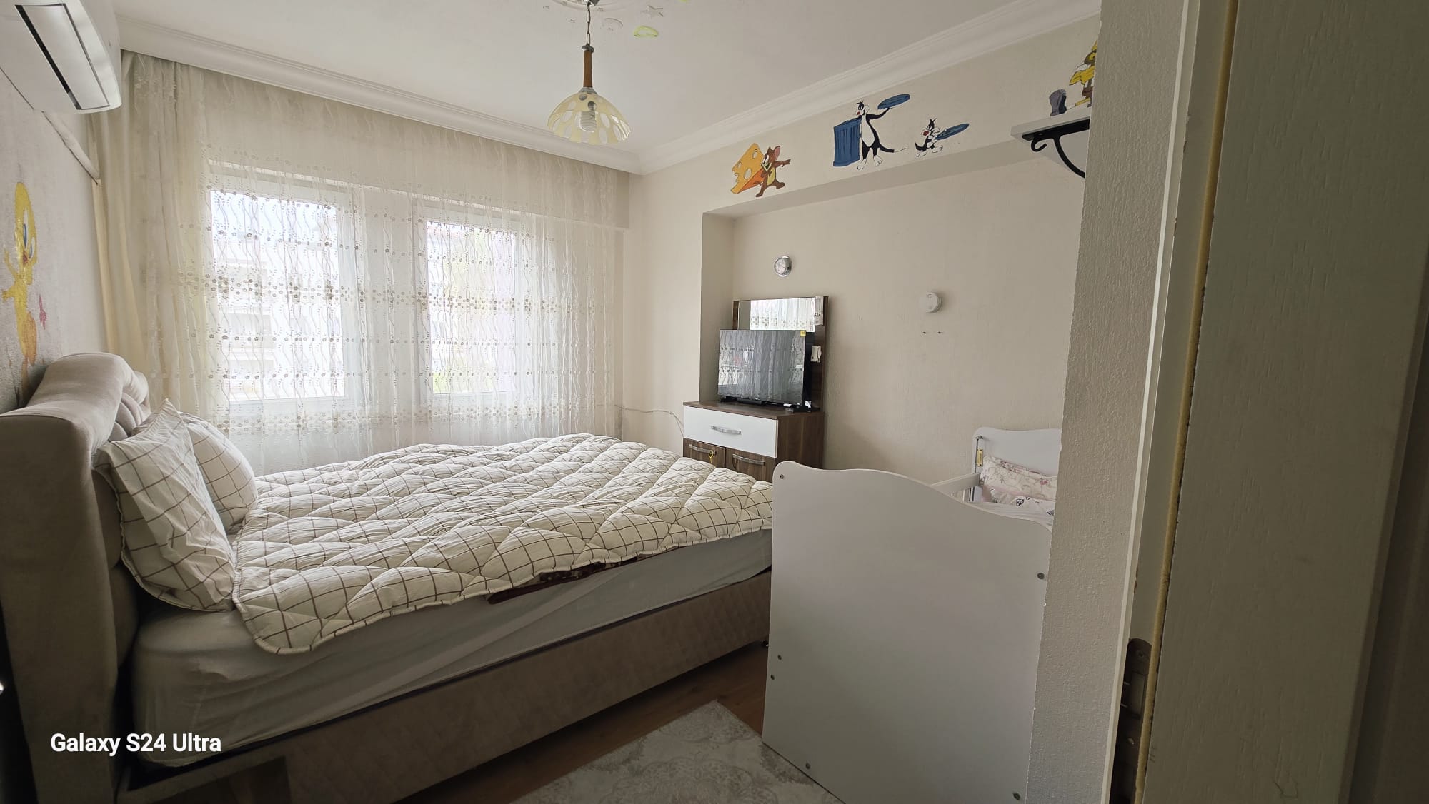 Dalaman Merkezde 105 m² Güney Cepheli,Ara Kat Eşyalı 2+1 Satılık